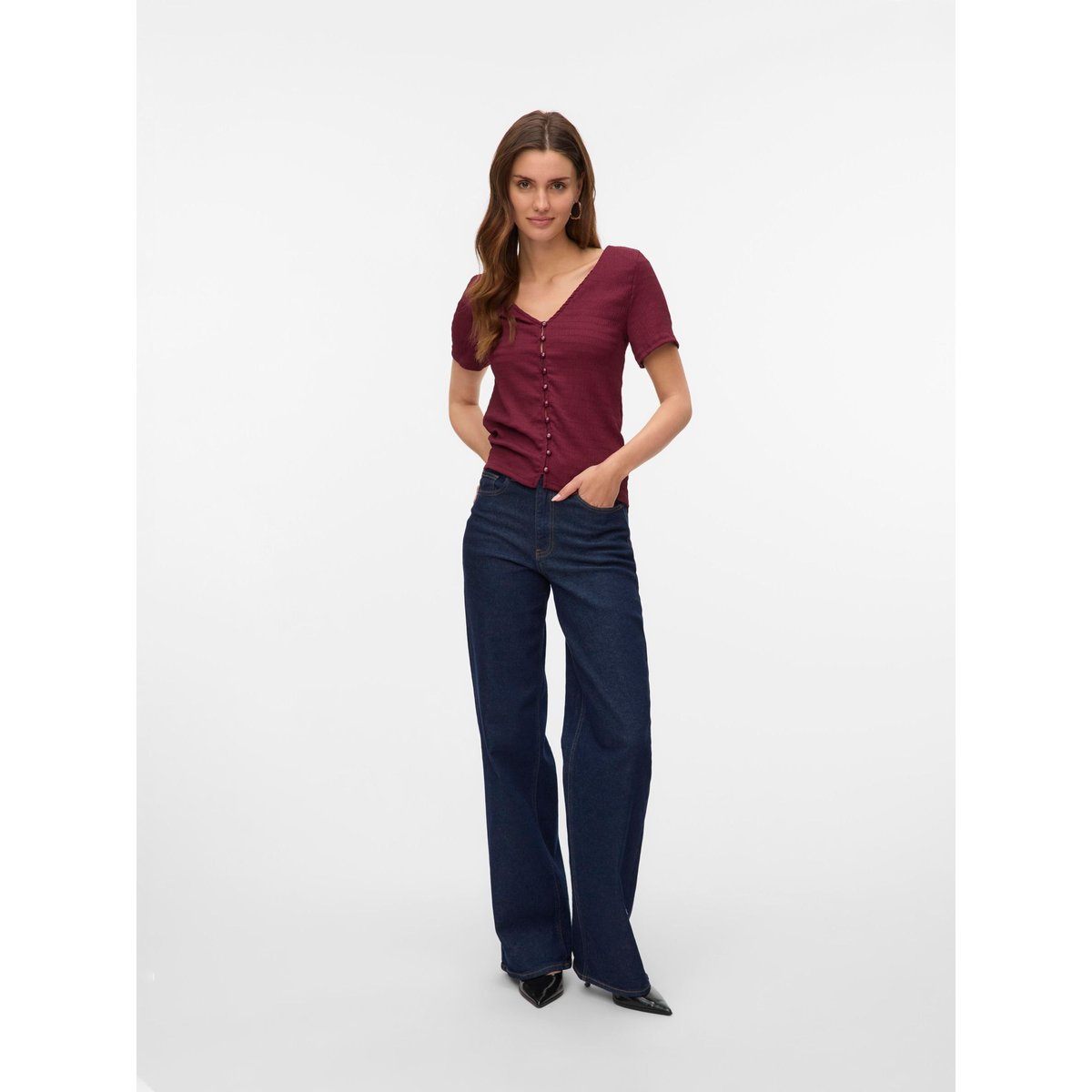 Top burgundy, VERO MODA