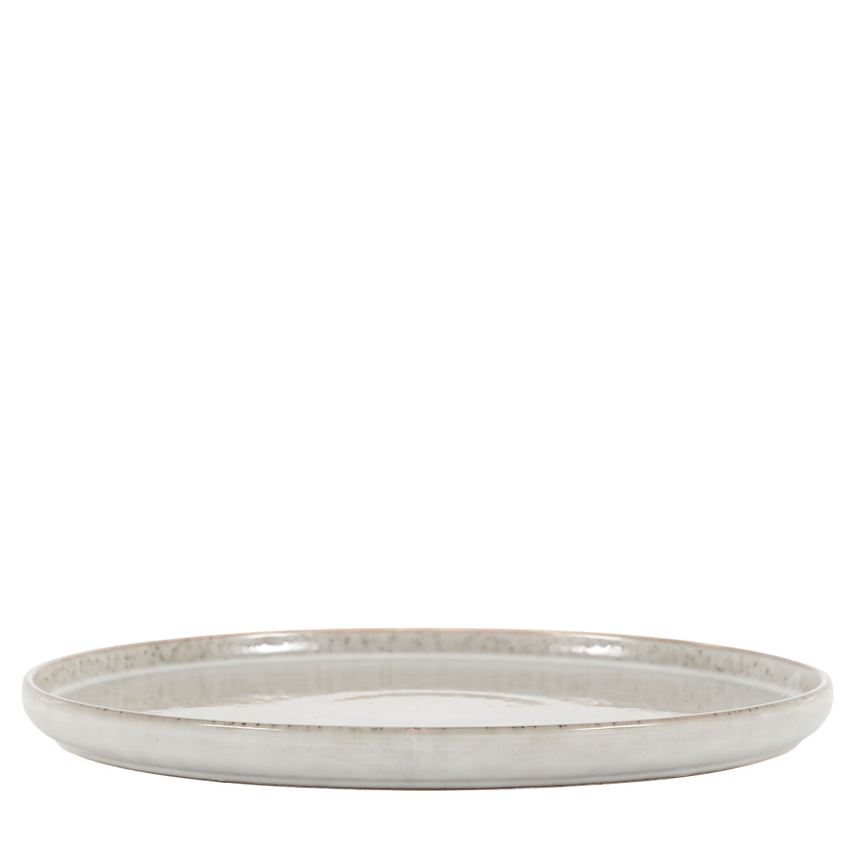 Set of 4 Reactive Glaze Dinner Plates in Pale Grey grey, ÉDITÉ
