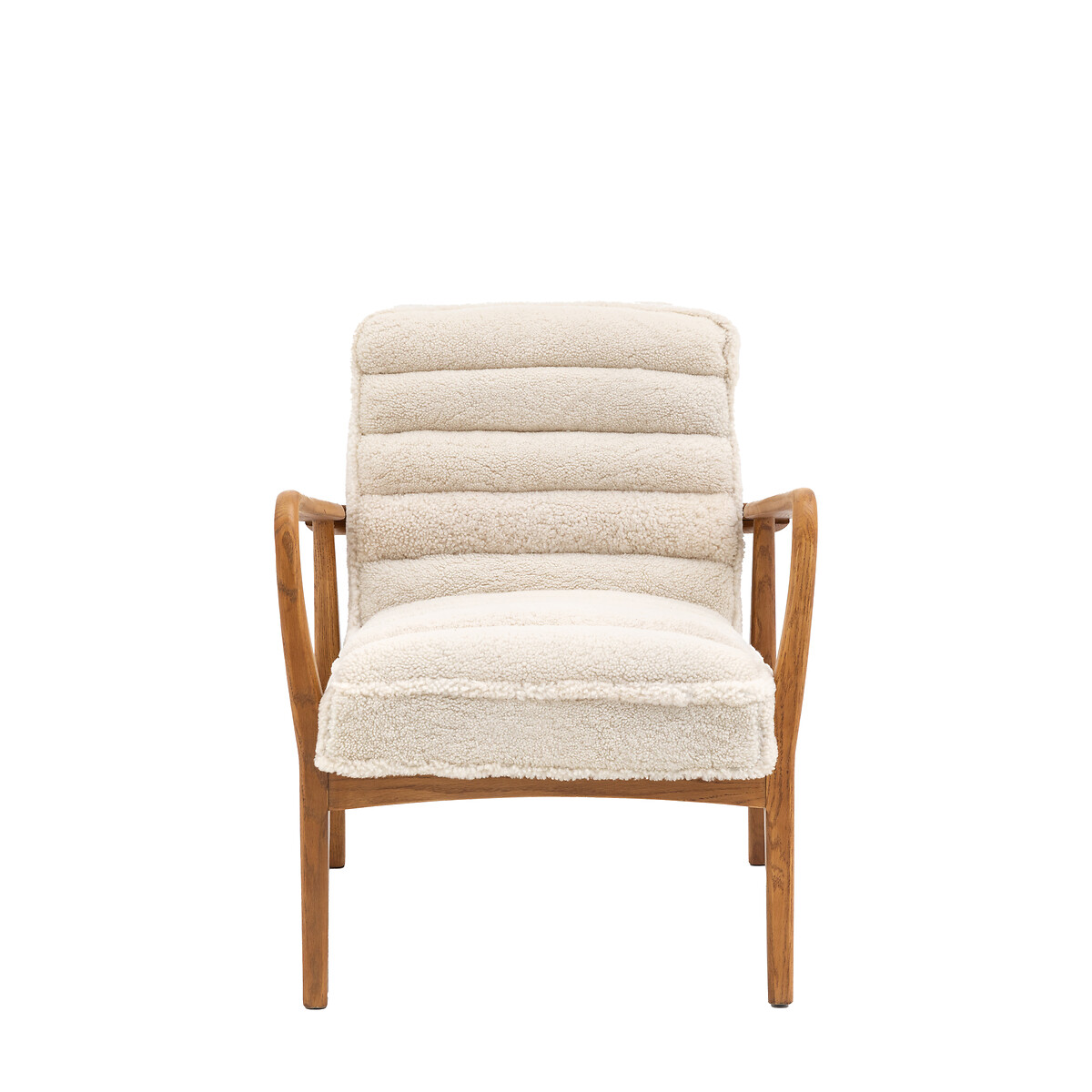 Fairfield Mid-Century Sheepskin Armchair with Solid Wood Frame cream, ÉDITÉ