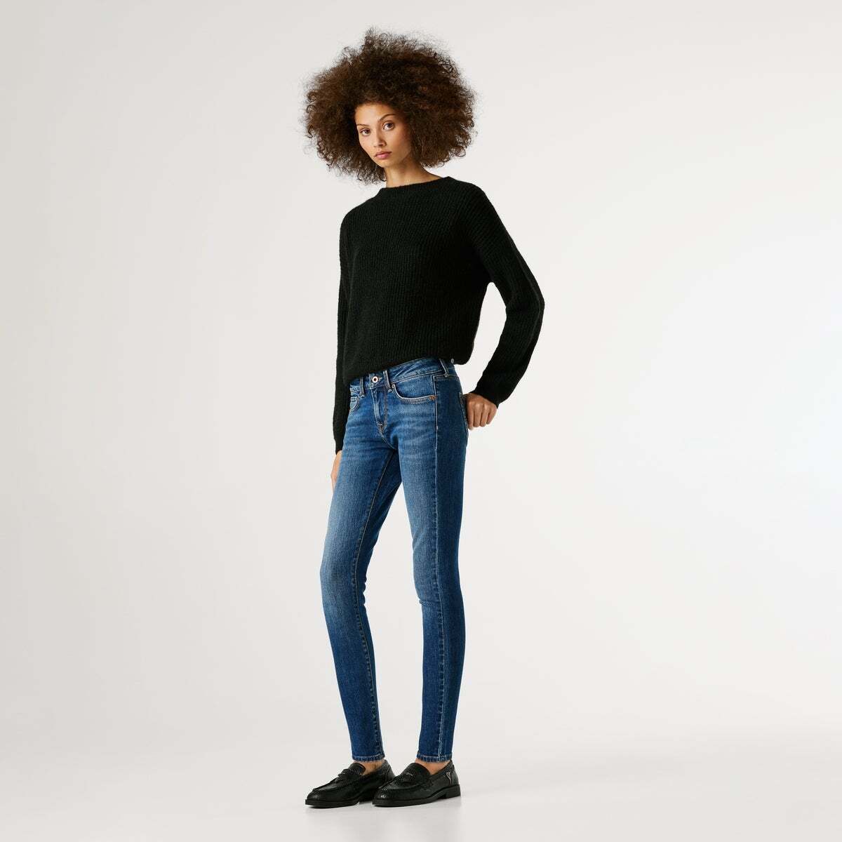 Jean Coupe Skinny, Taille Basse - Soho authentique bleu royal, PEPE JEANS