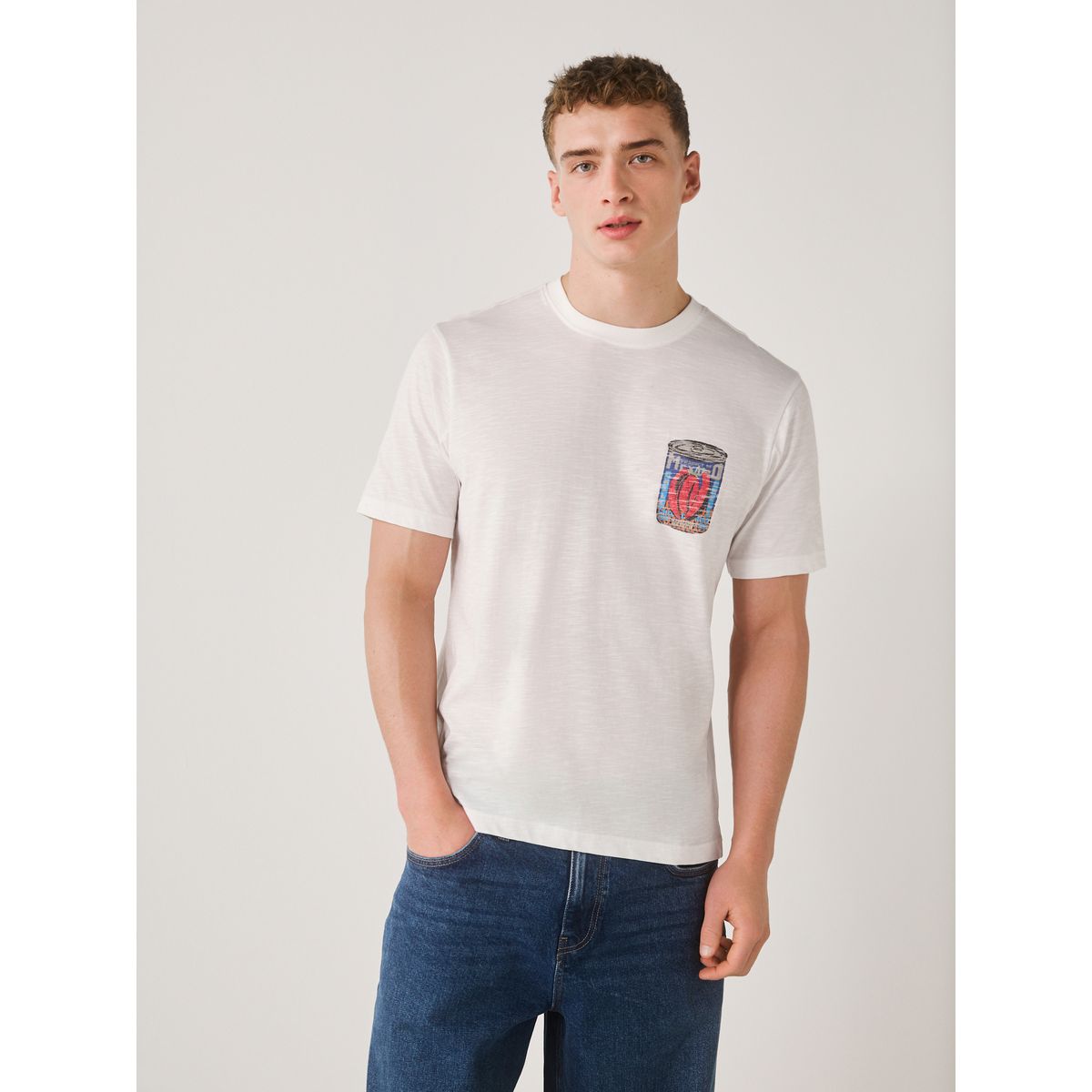 T-shirt flammé à imprimé piment blanc du mexique, NEXT