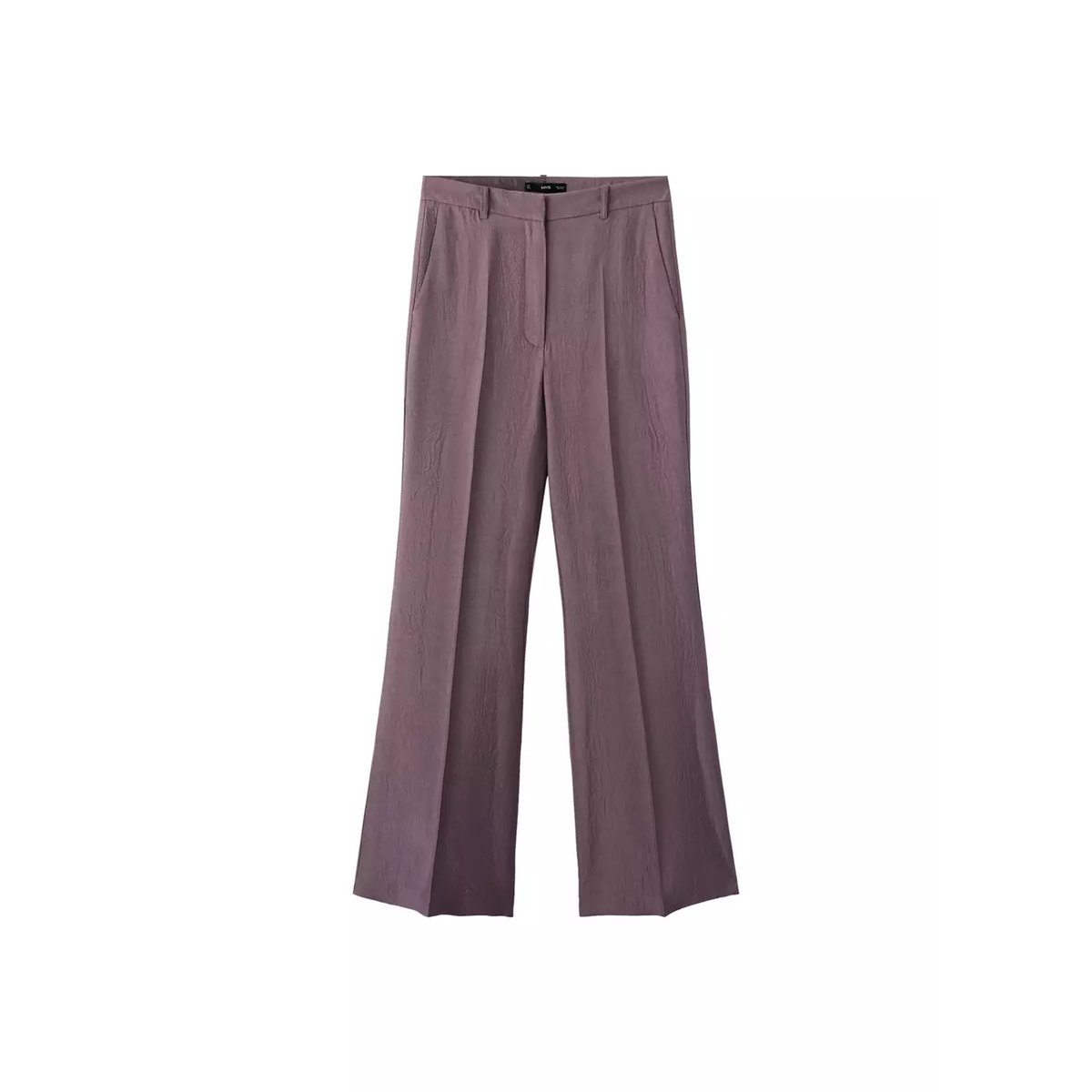 Pantalon droit taille normale violet, MANGO