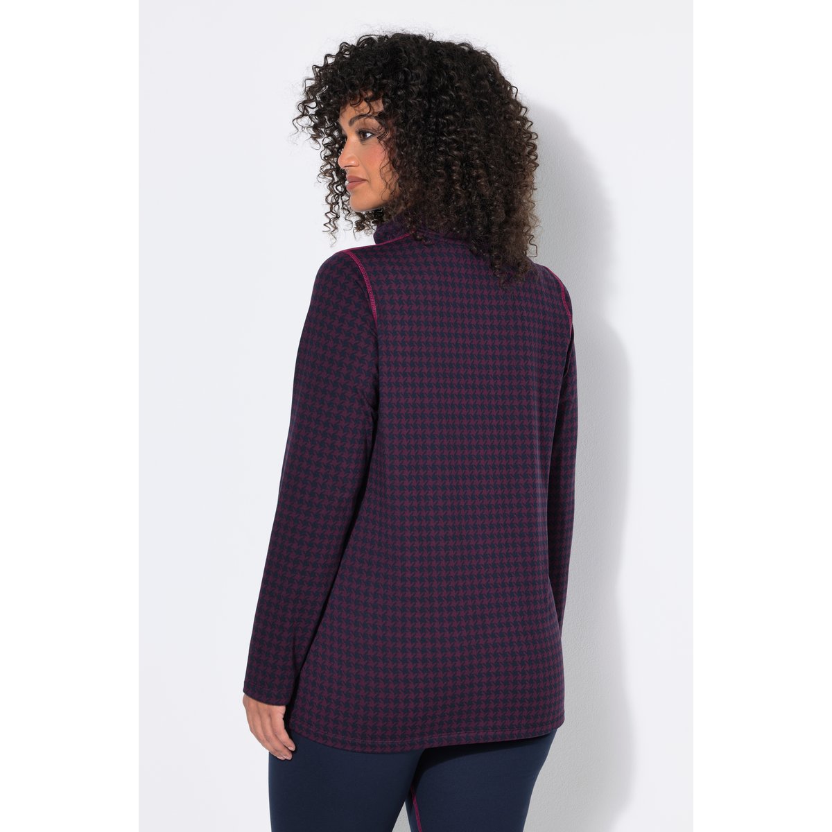 T-shirt technique de ski, détails colorés marine, ULLA POPKEN