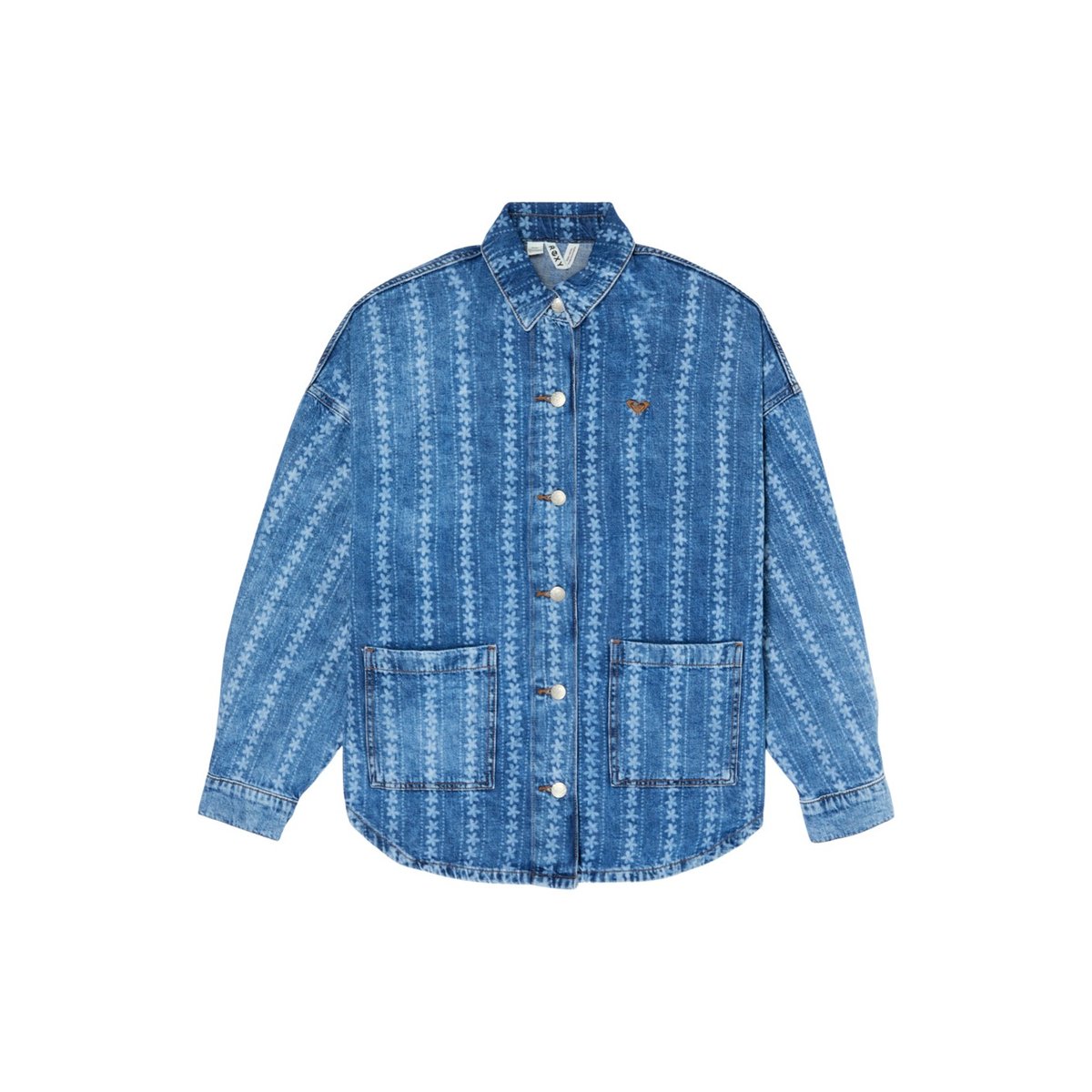 T-Shirt, manches courtes, col rond, . bleu surf wash vintage, ROXY