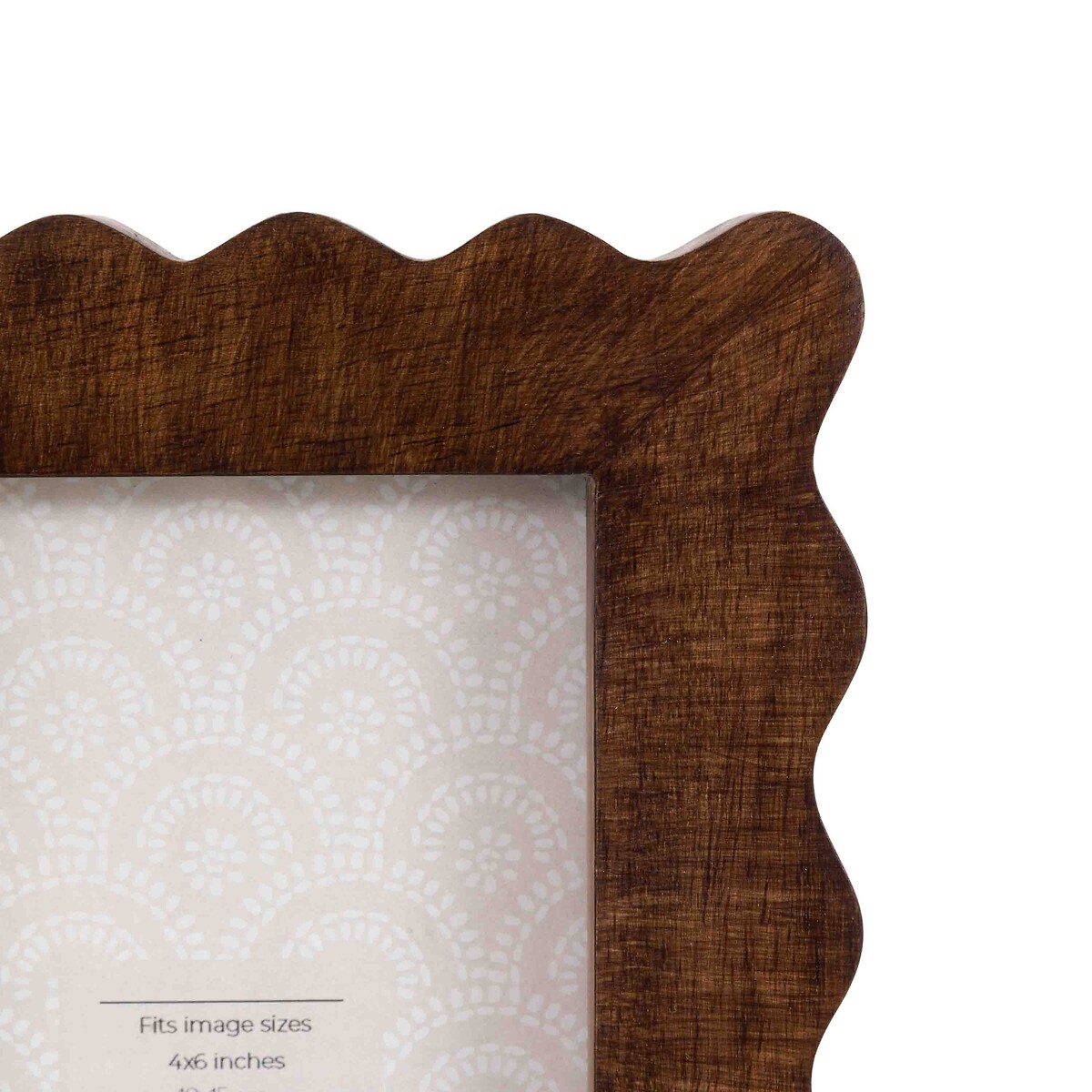 4x6" Anfo Wooden Scallop Photoframe brown , ÉDITÉ