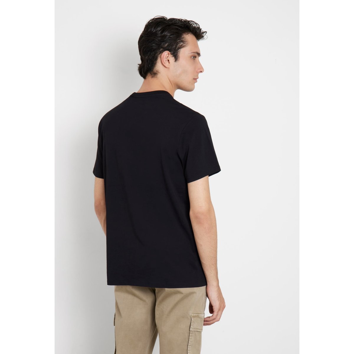 T-Shirt Logo Triangulaire noir, GUESS