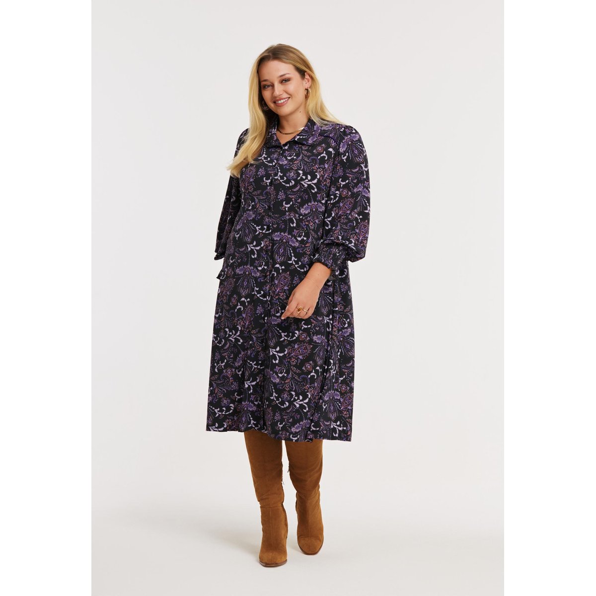 Robe imprimée violet, YOEK
