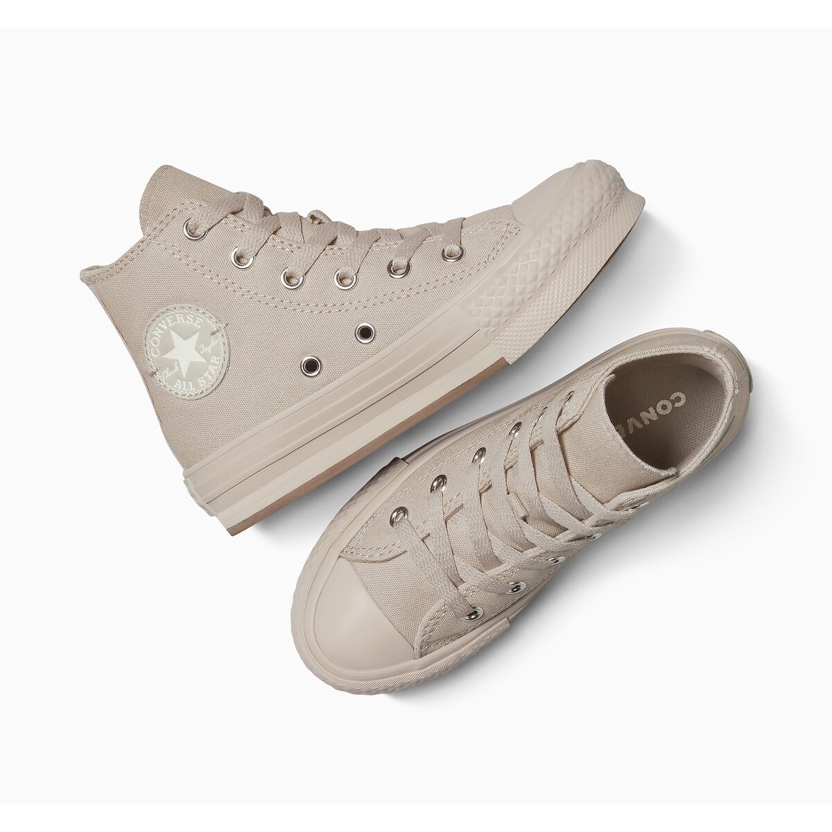 Kids All Star EVA Lift Peak Style Trainers taupe, CONVERSE