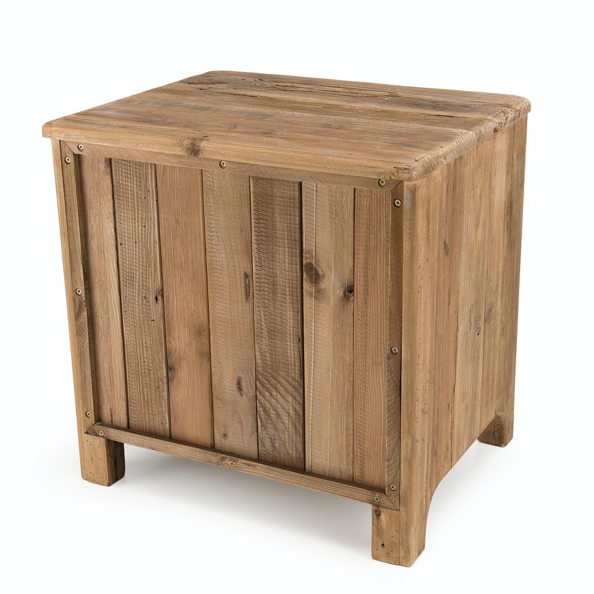 Table de chevet en bois de pin recyclé 2 tiroirs DENVER bois naturel, PIER IMPORT