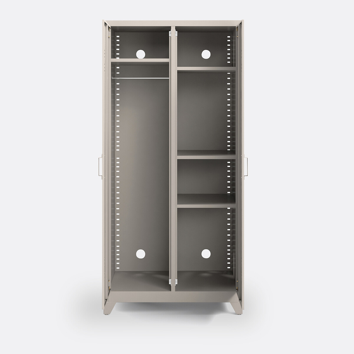 Armoire 2 portes en métal acier, HIBA galet, LA REDOUTE INTERIEURS
