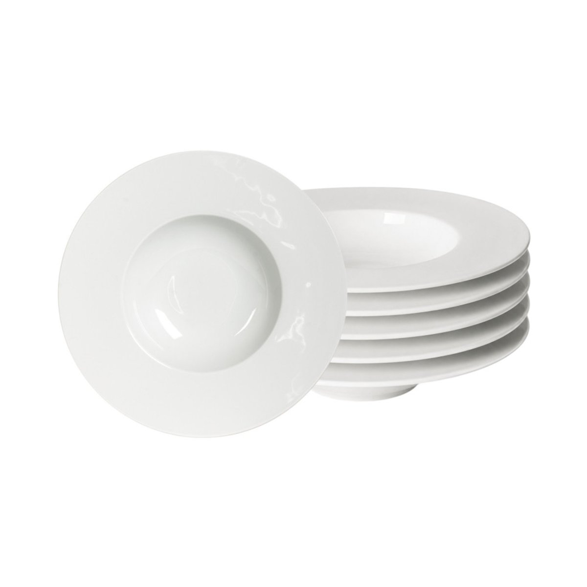 Assiette creuse Zen 23 cm (lot de 6) blanc, TREND'UP