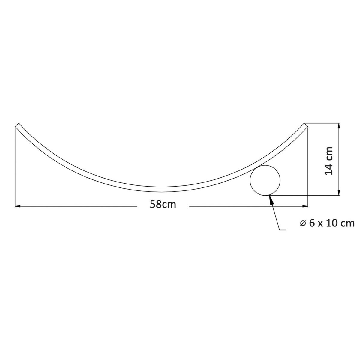 Applique LED contemporaine - CURVA noir et doré, KOSILUM
