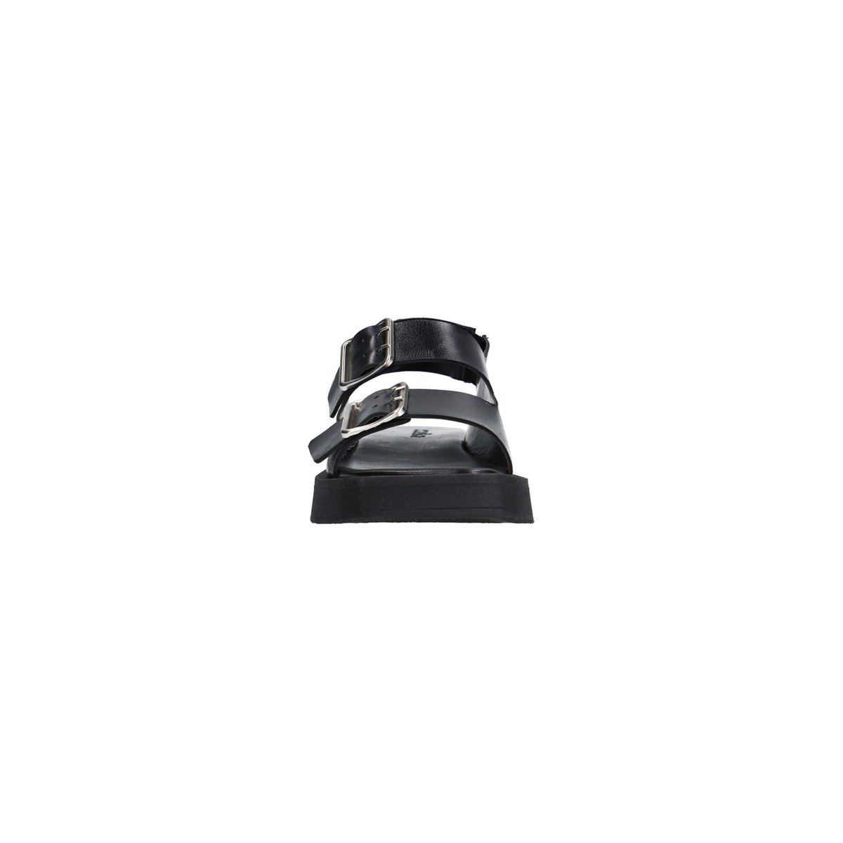 Sandales plateforme en cuir avec boucles noir, SACHA