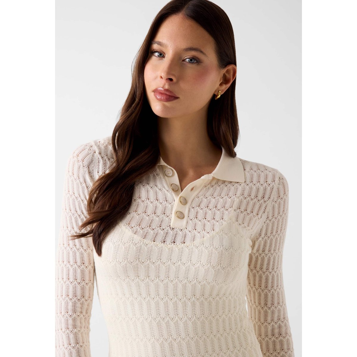 Mini Tricoté Dress blanc, GUESS