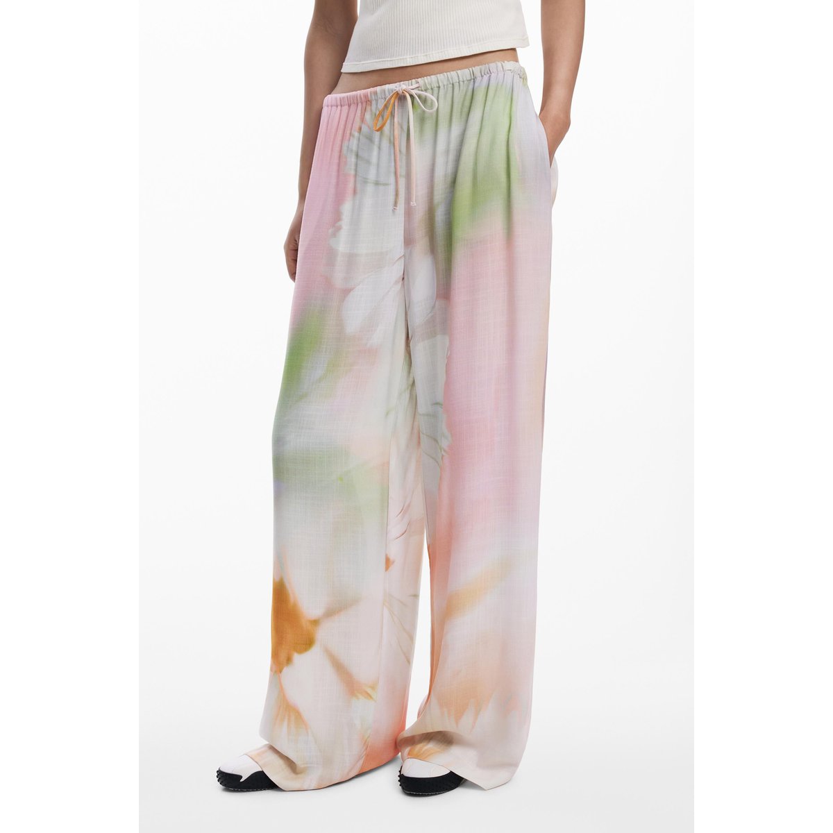 Pantalon fluide aquarelle multicolore, DESIGUAL