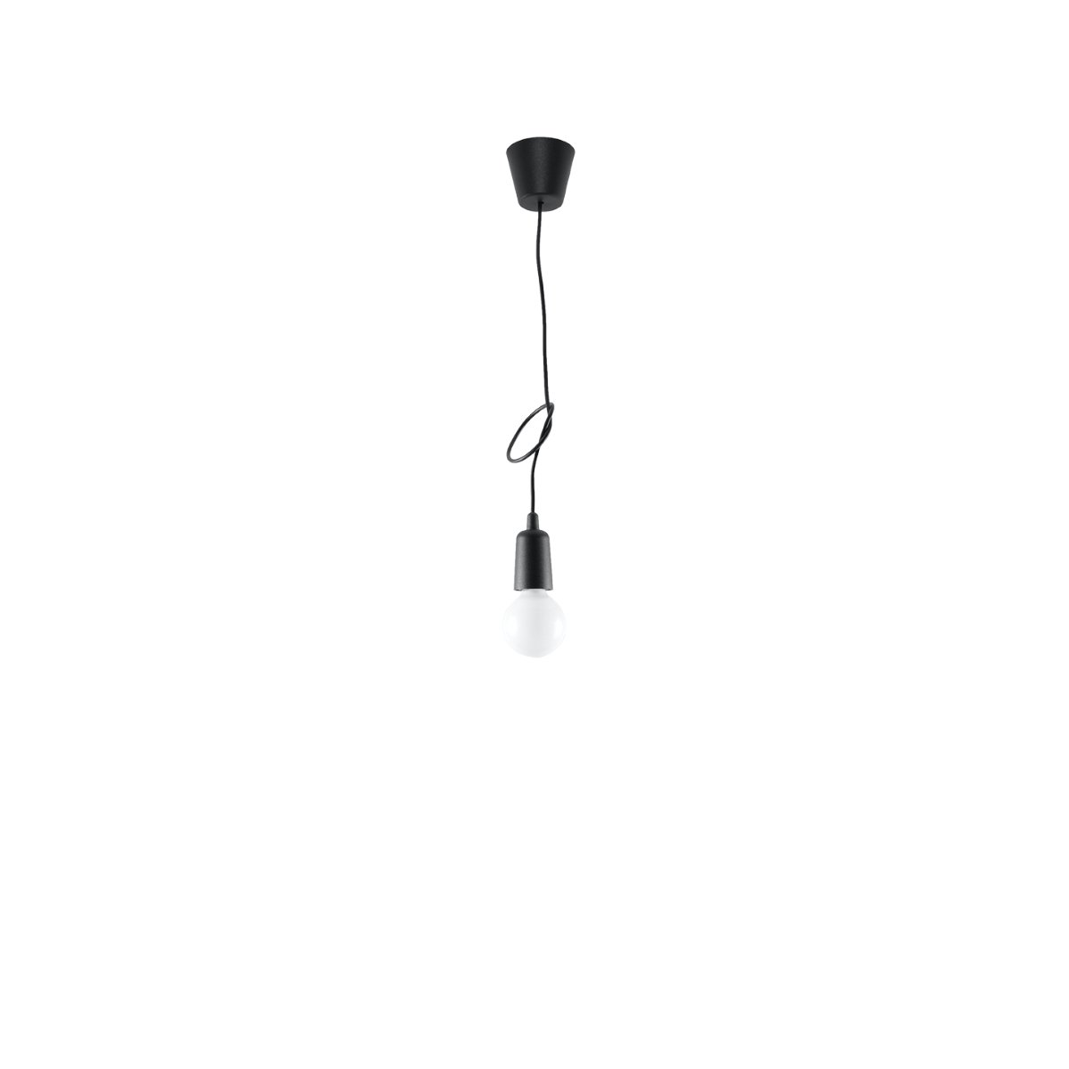 Suspension PVC Noir E27 1 Diego noir, EDEN