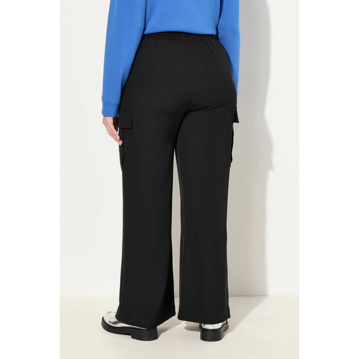 Pantalon cargo jambe droite noir, ULLA POPKEN