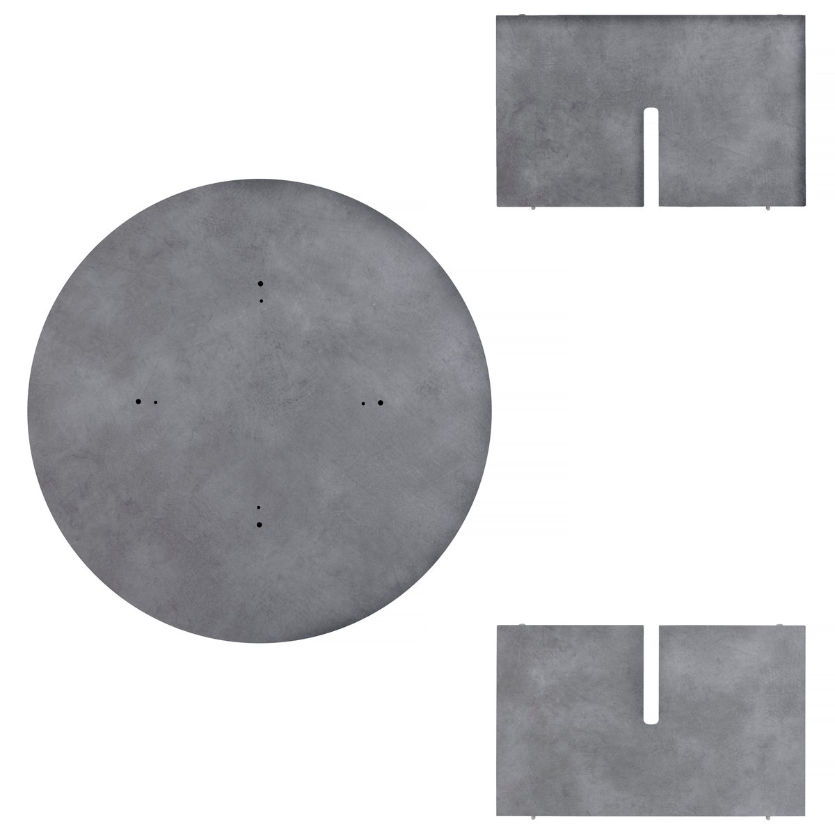 Table basse ronde PAUSA gris microciment, REALLY NICE THINGS