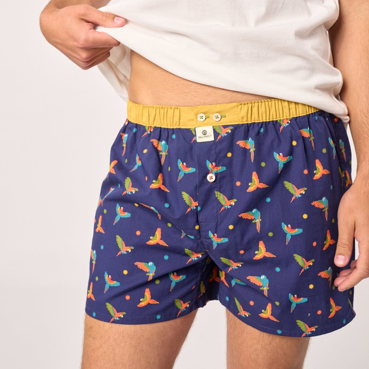 Caleçon en coton biologique FANTAISIE bleu profond, BILLYBELT