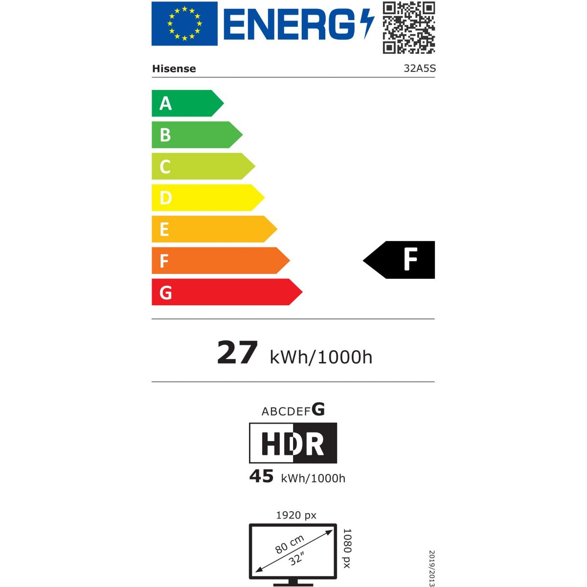 TV QLED 32A5S (2026) 32" (80 cm) - Smart TV couleur unique, HISENSE