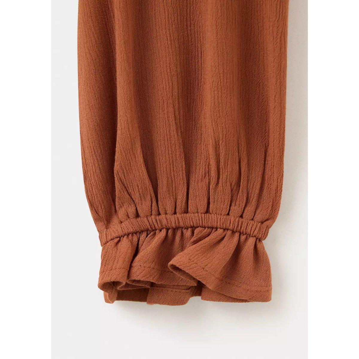 Blouse texturée volants ocre, MANGO TEEN