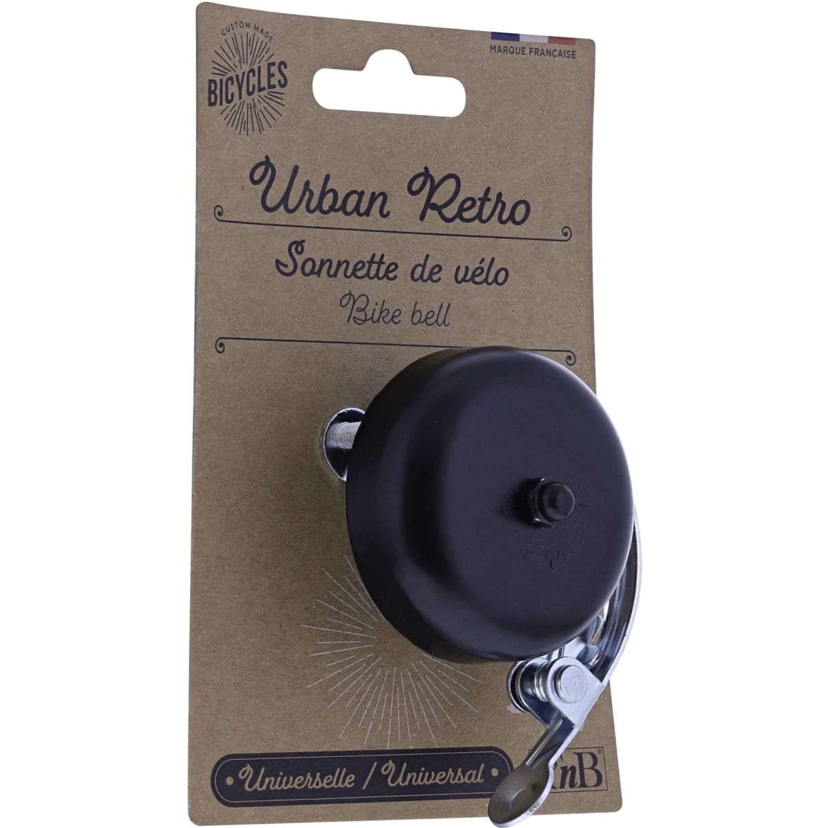 Sonnette Sonnette Urban Retro pour guidon - noir noir, TNB