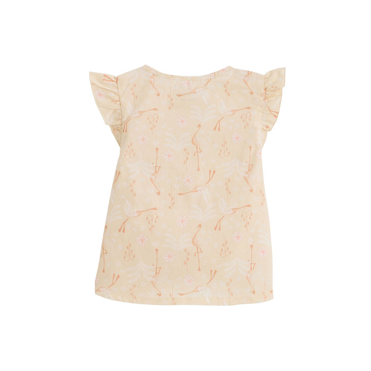 Blouse enfant en popeline Poésie d'été vanille, PETIT BEGUIN