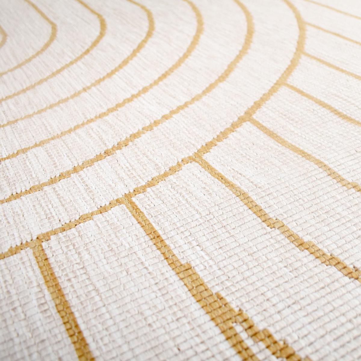 Tapis extérieur, kilim reversible LYN2 U REVERSIBLE jaune, écru, UN AMOUR DE TAPIS