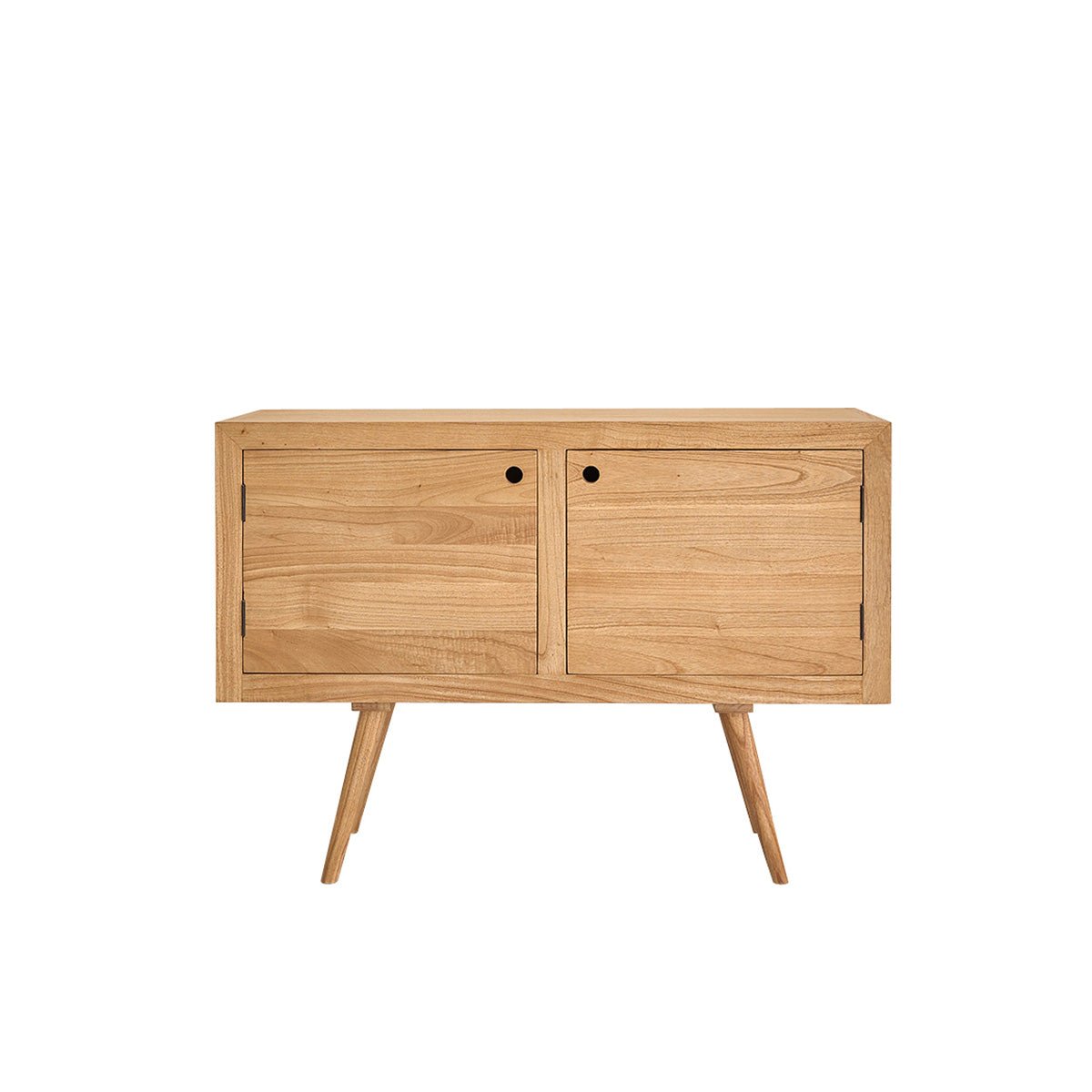 Commode en bois massif 120 cm 2 portes SACHA naturel, BERAH GETAH