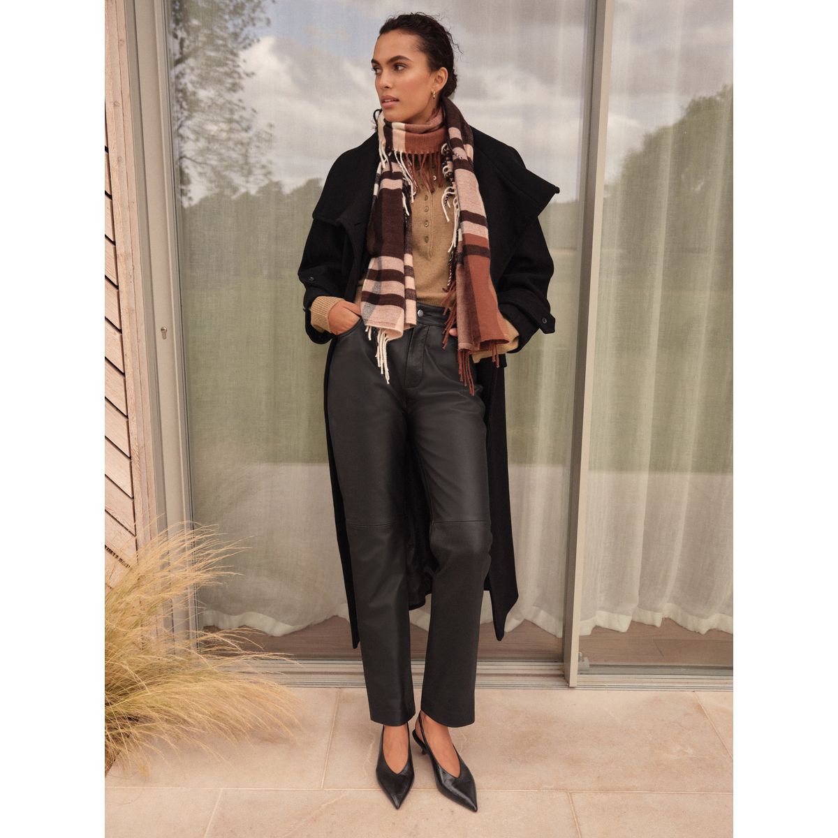 Manteau à col cheminée n. premium noir, NEXT