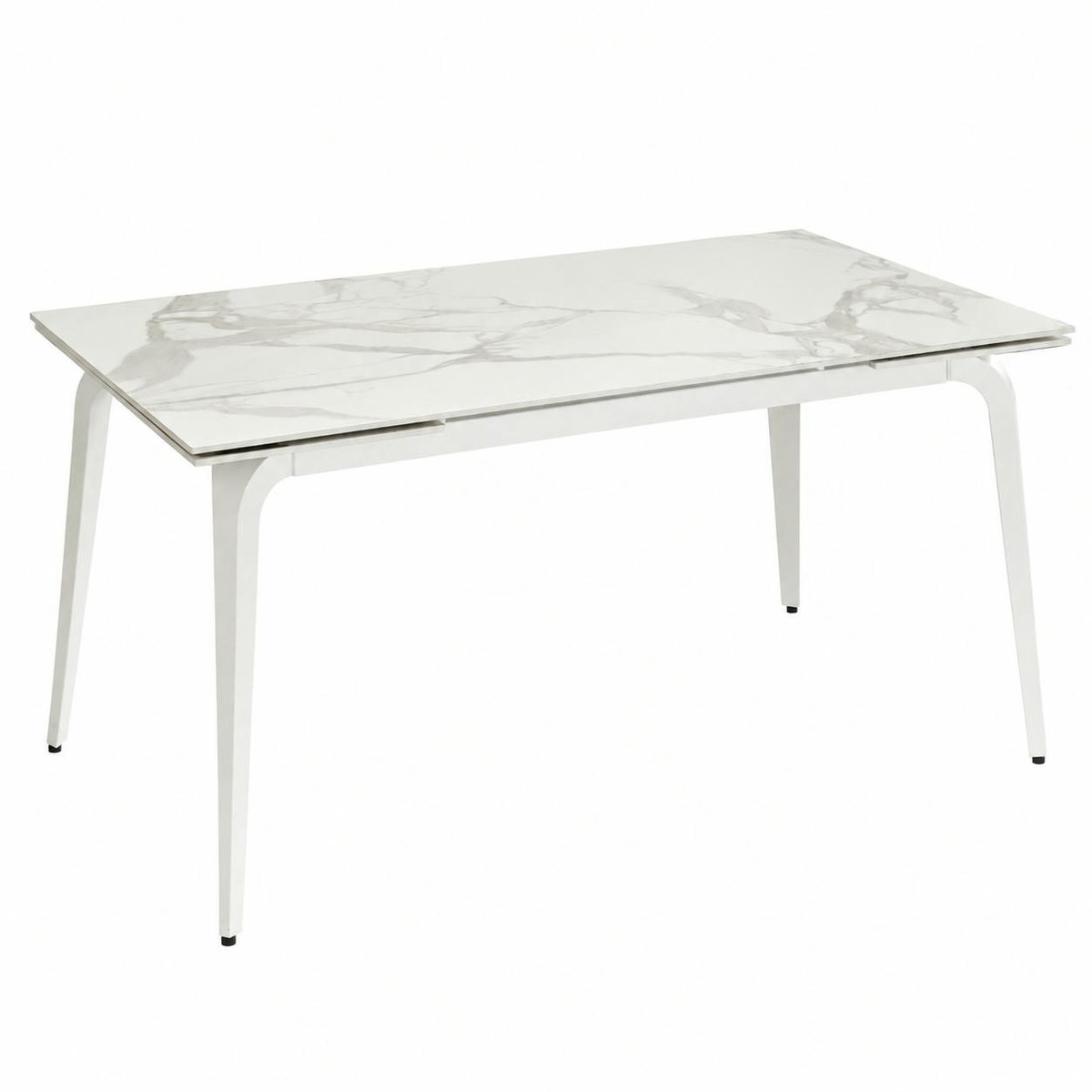 Table extensible en céramique 6/8 places LORA marbre blanc, PIER IMPORT