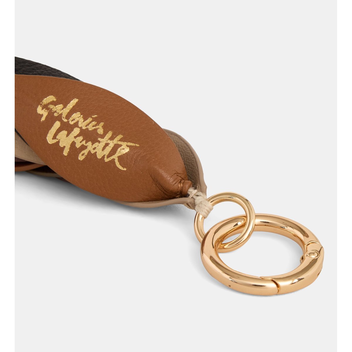 Charm de sac en cuir marron chocolat, GALERIES LAFAYETTE