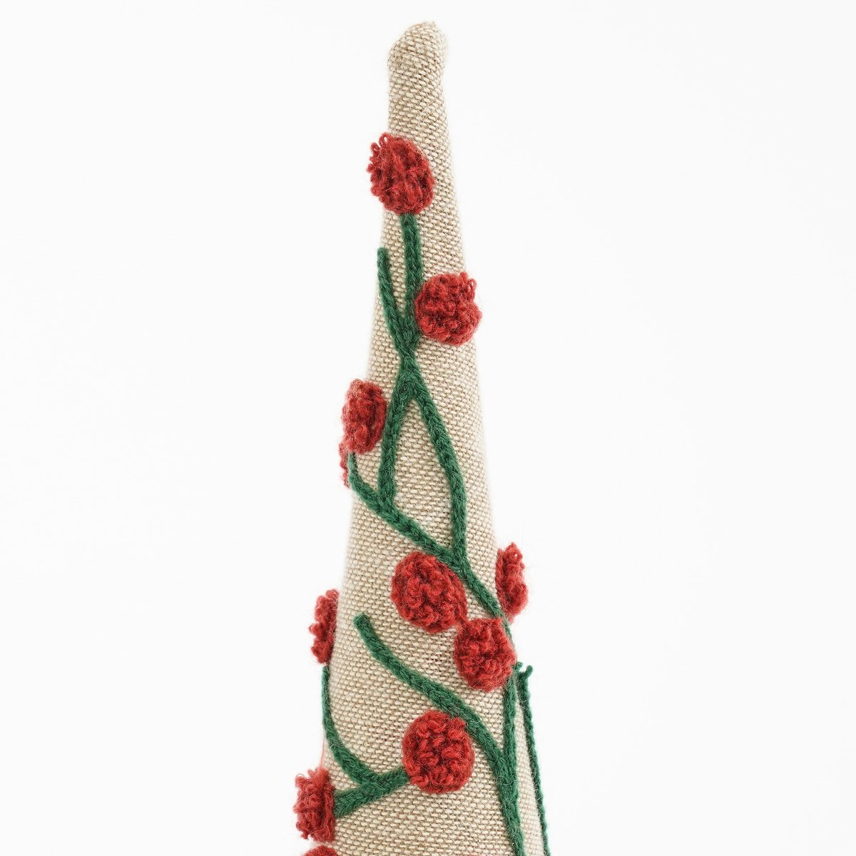 Sapin de Noël décoratif avec imprimé de baies NOOLI rouge, MICA DECORATIONS