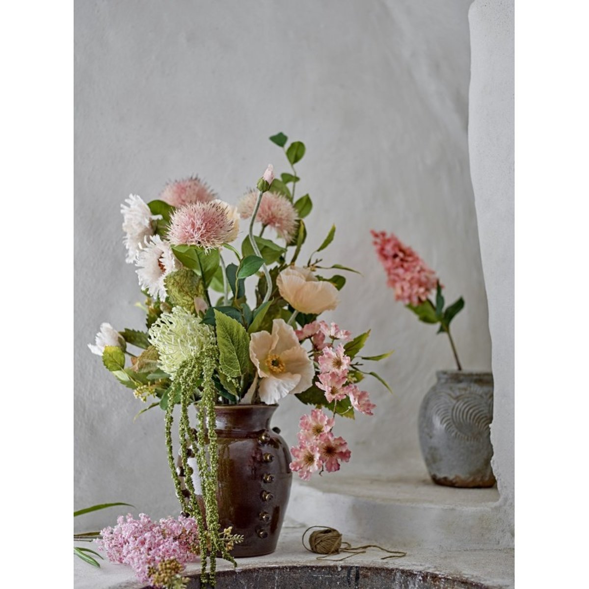 Fleur tige artificielle chrysanthème rose poudré, BLOOMINGVILLE