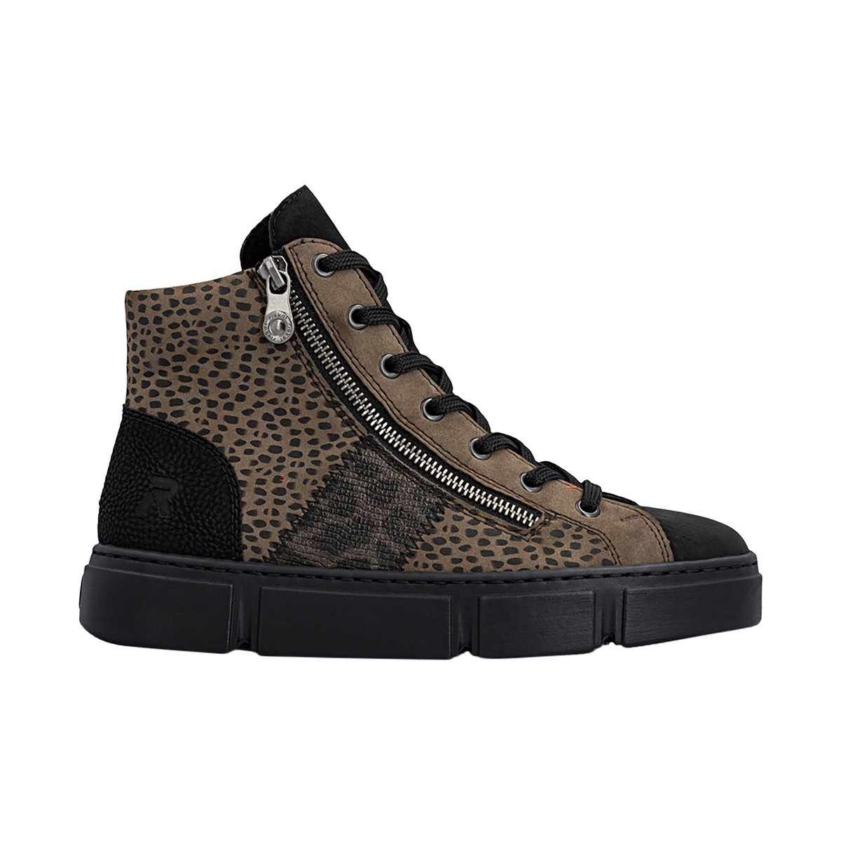 Basket Montante Cuir Malawi marron, RIEKER