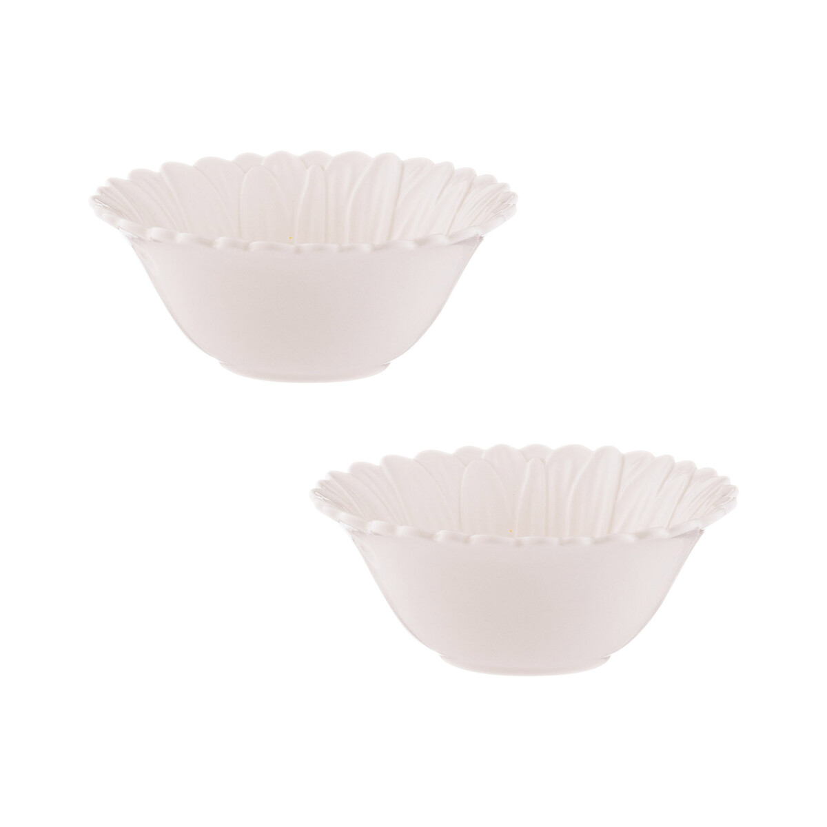Set of 2 12cm Daisy Snack Bowls white, PRICE & KENSINGTON