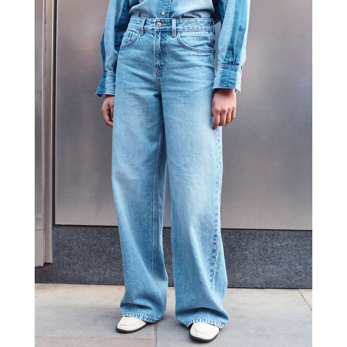 Jean large bleu moyen, NEXT
