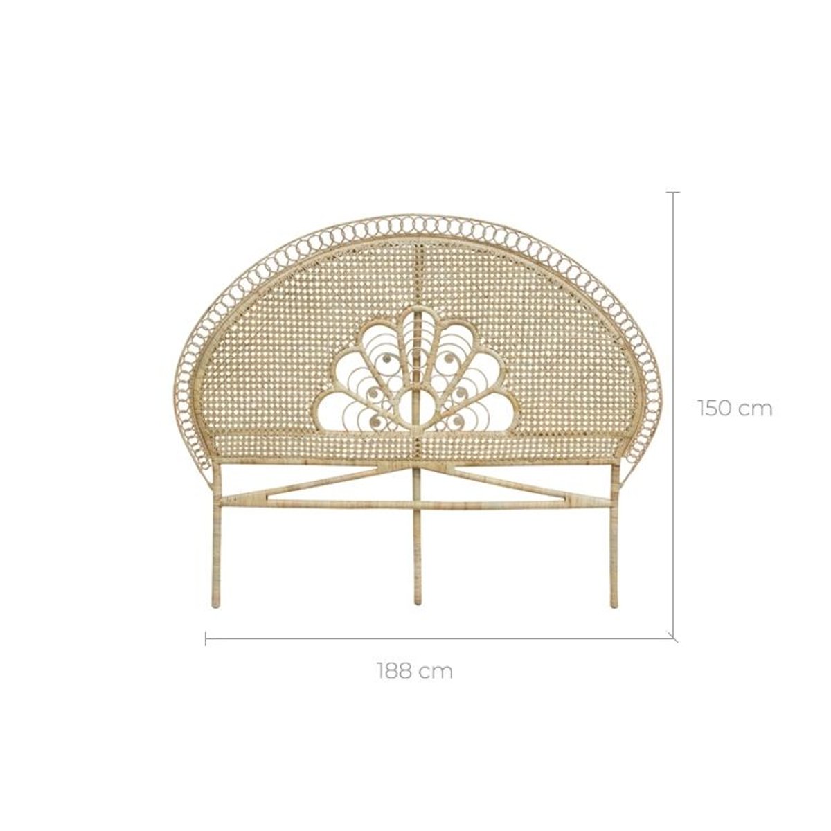 Tête de lit en rotin - GABRIELLA naturel, MAISON PAVANE