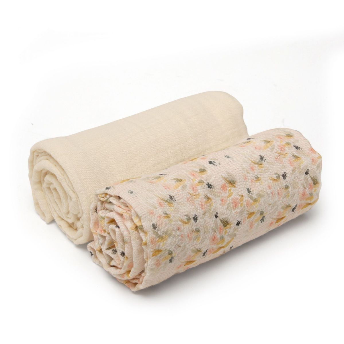 Lot de 2 langes 70x70 cm elisabeth & milk, CHARLIE CRANE