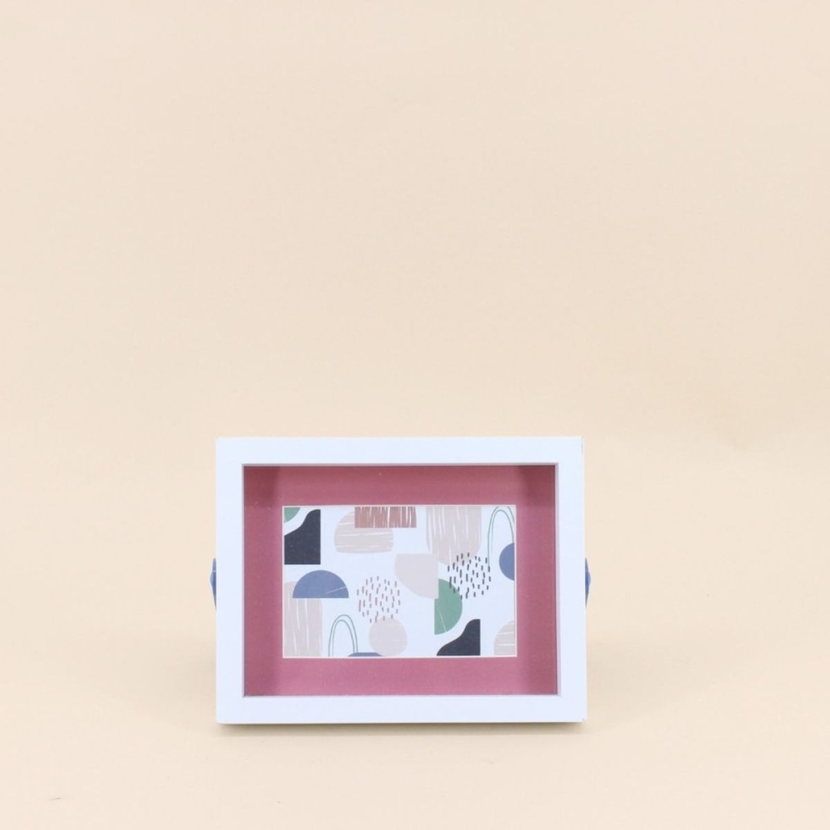 Cadre photo en bois pied métal 10x15cm blanc, ORNAMI