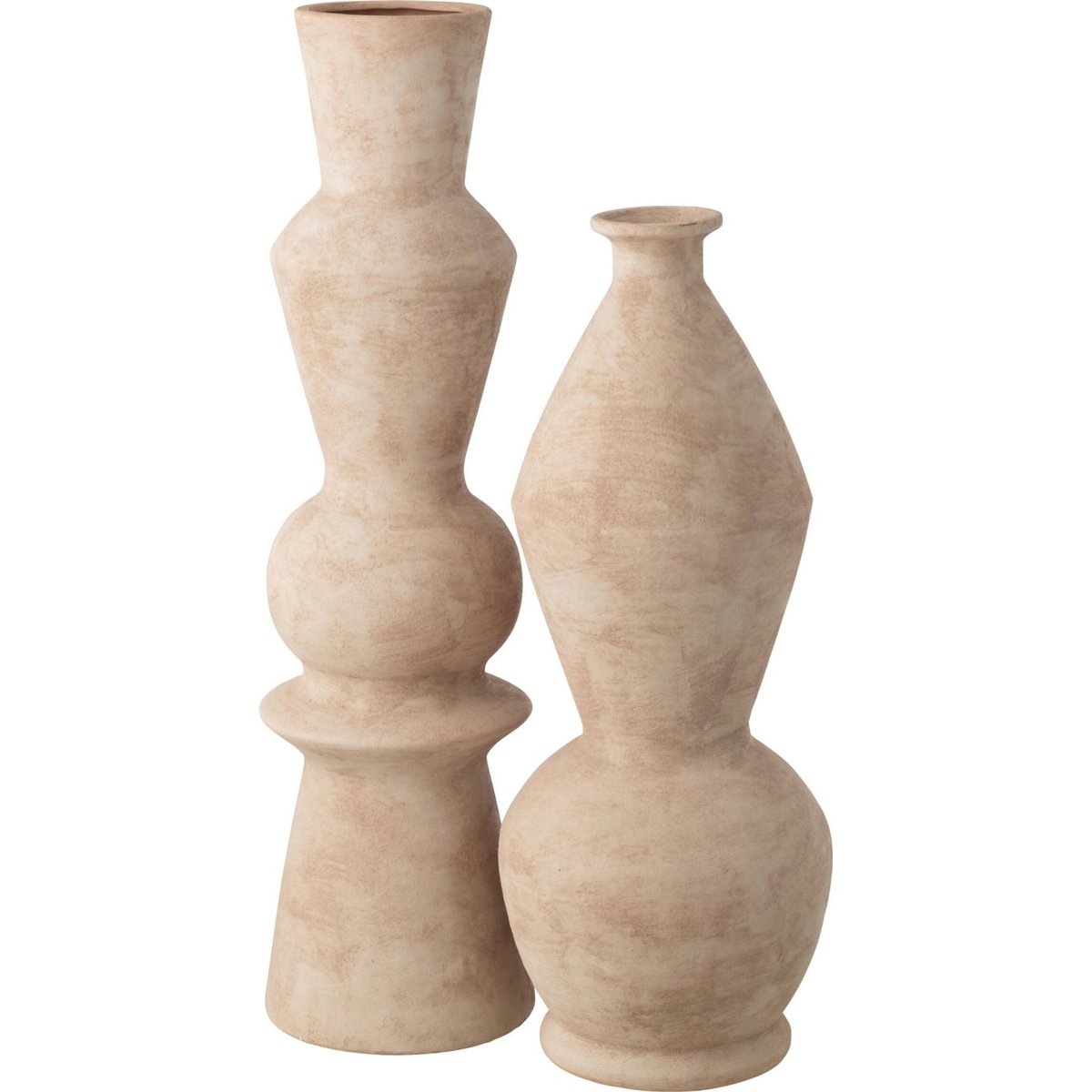 Vase boris en poterie sculptural beige clair, RECOLLECTION