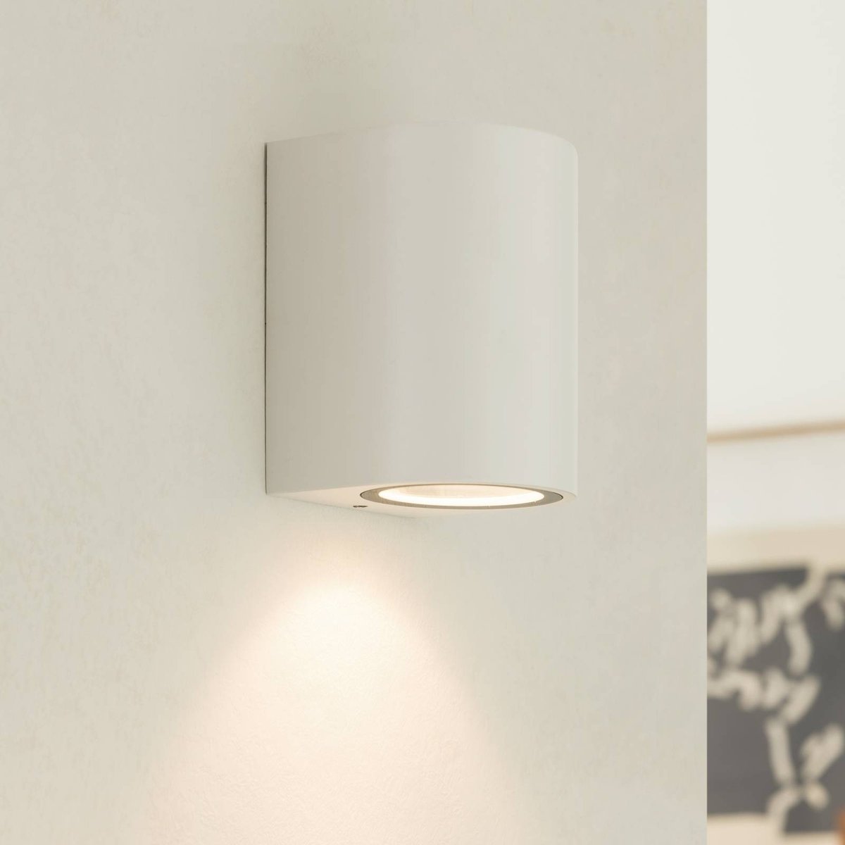 Applique extérieure en aluminium moderne blanc, PRIOS