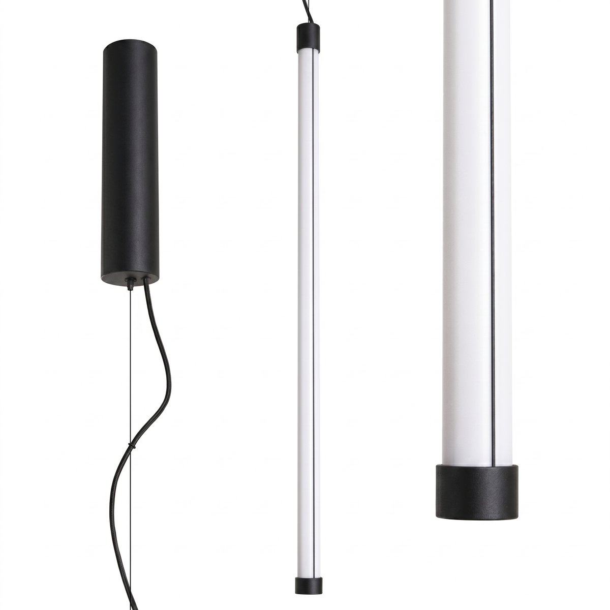 Suspension Acier Noir LED 1 Trang noir, EDEN