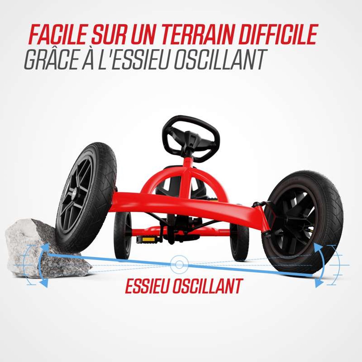 Kart à Pédales pour Enfants, 3+ Ans, Buddy red, BERG TOYS
