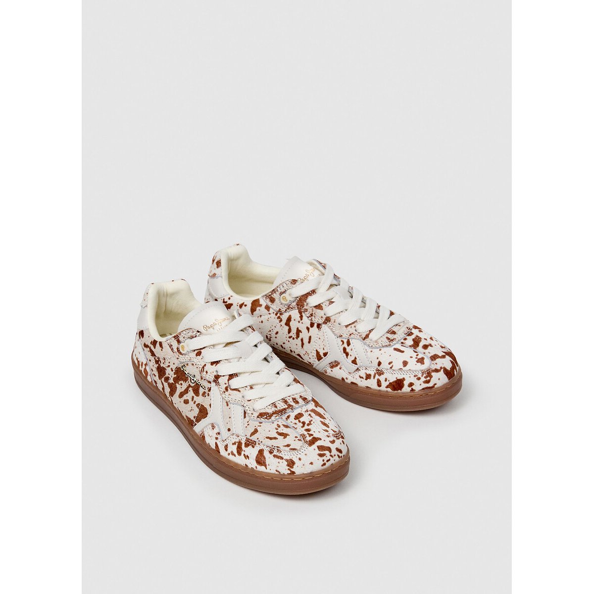 Baskets, imprimé vache, BALL ANIMAL imprimé beige, PEPE JEANS