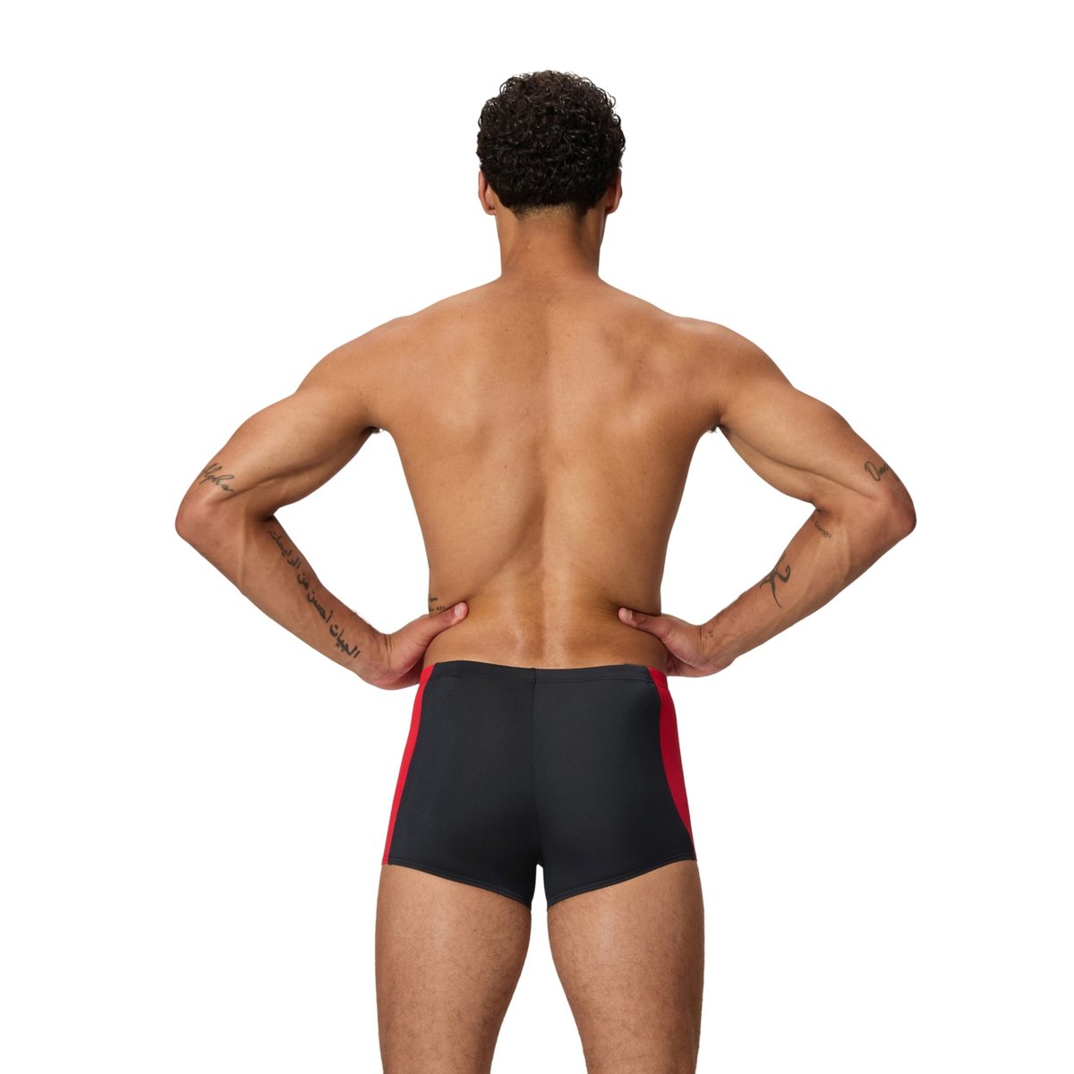 Short de bain motif/style panneau contrasté SPLICE noir / rouge, SPEEDO