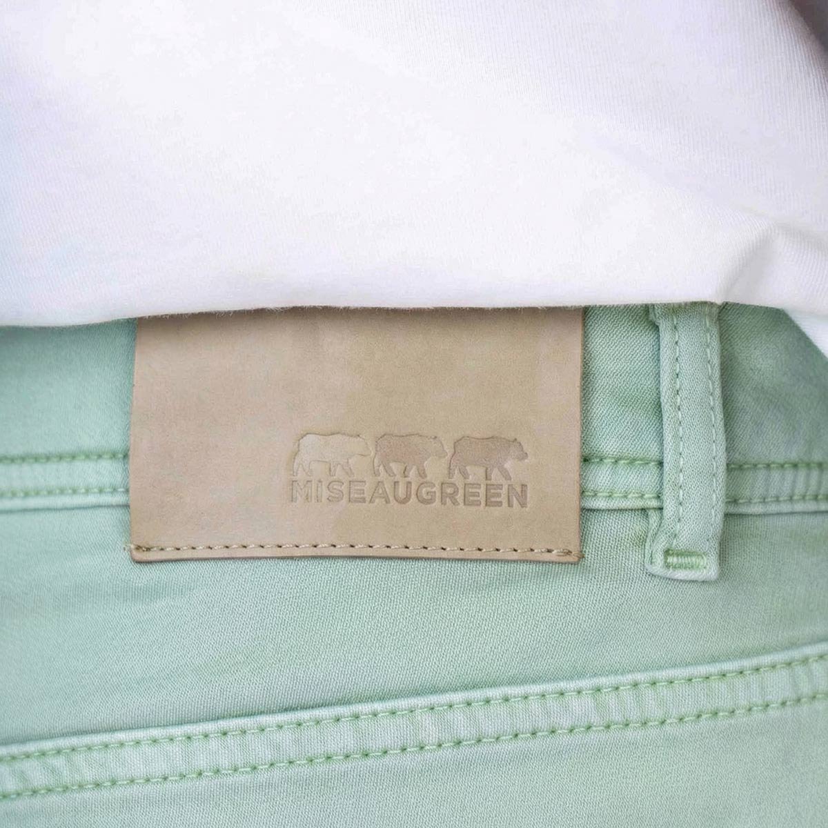 Bermuda joggjean vert eau, MISE AU GREEN