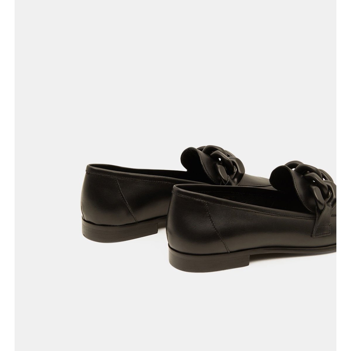 Mocassins Pakita Chaîne En Cuir noir, GALERIES LAFAYETTE