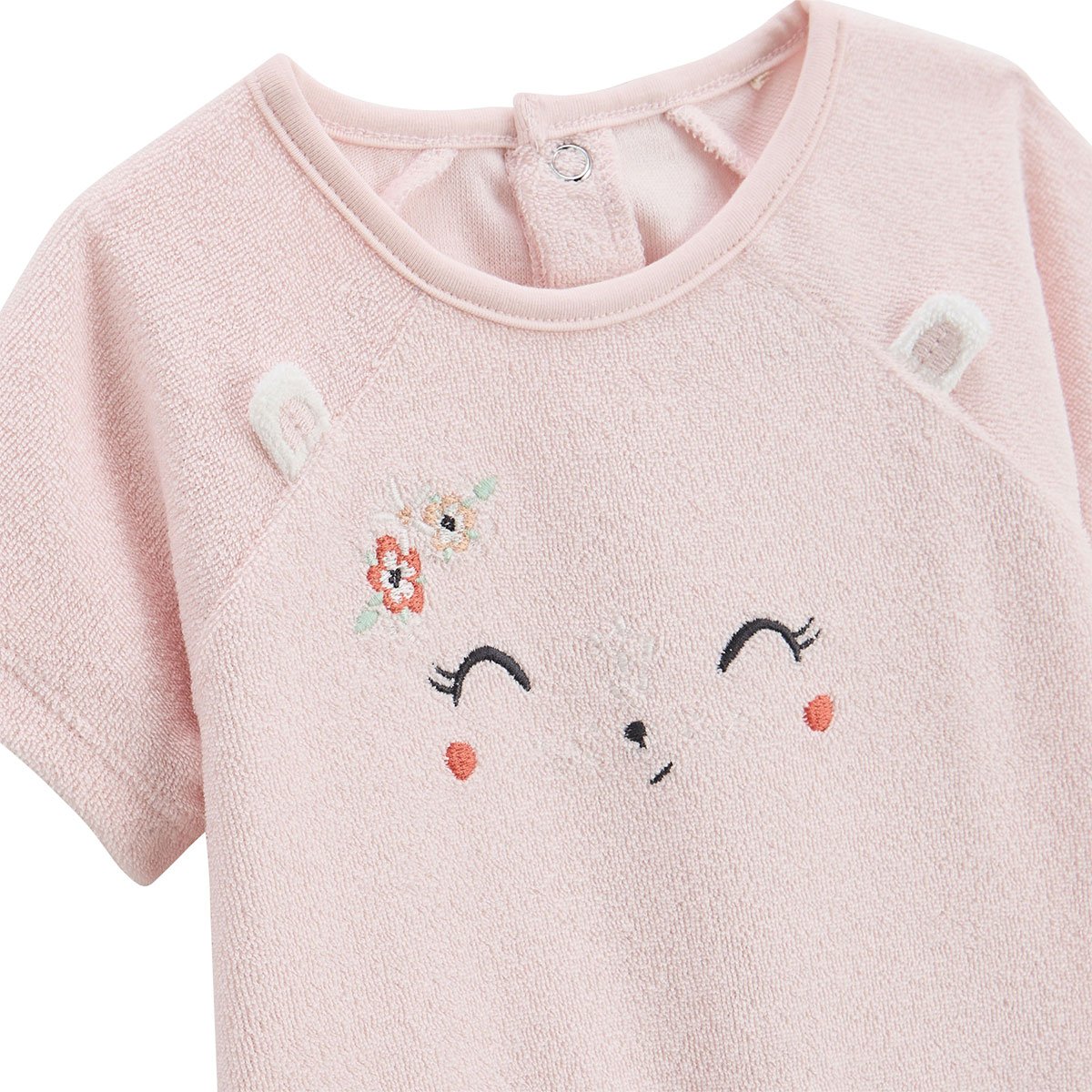 Barboteuse bébé en éponge Saona rose, PETIT BEGUIN