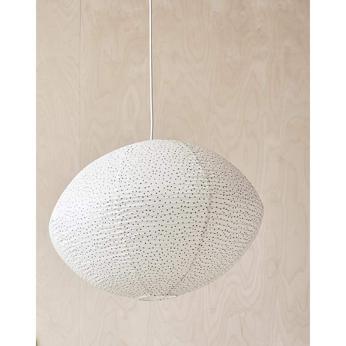 Abat-jour en papier avec abat-jour LIVING blanc crème brillant, OYOY LIVING DESIGN